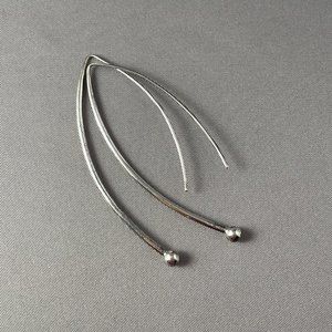 Silpada Balancing Act Ball Threader Silver Earrings